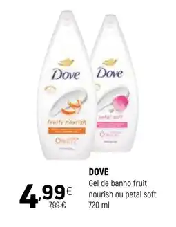 Coviran DOVE Gel de banho fruit nourish ou petal soft promoção