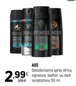 Coviran AXE Desodorizante spray africa, signature, leather, ou dark temptations promoção