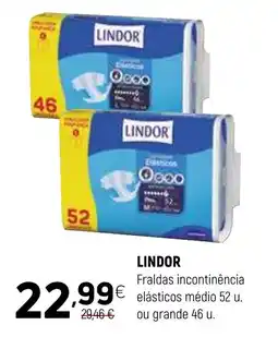 Coviran LINDOR Fraldas incontinência elásticos médio 52 u. ou grande 46 u. promoção