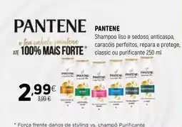 Coviran PANTENE Shampoo liso e sedoso, anticaspa, caracóis perfeitos, repara e protege, classic ou purificante promoção
