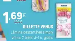 Coviran GILLETTE VENUS Lâmina descartável simply venus 2 basic 3+1 u. grátis promoção