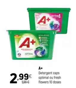 Coviran A+ Detergent caps optimal ou fresh flowers 10 doses promoção
