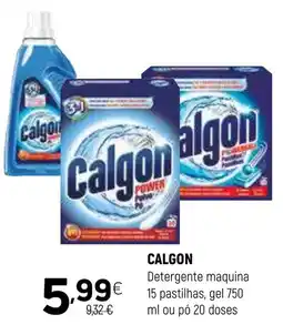 Coviran CALGON Detergente maquina 15 pastilhas, gel ou pó 20 doses promoção