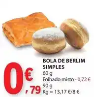 E.Leclerc Bola de berlim simples promoção