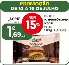 Intermarché Porsi - queijo p/hambúrguer promoção