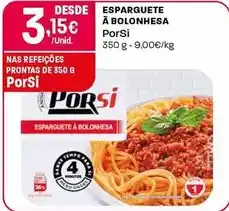 Intermarché Porsi - esparguete a bolonhesa promoção