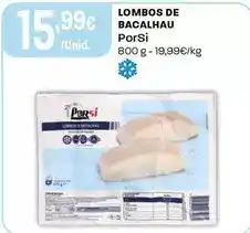 Intermarché Porsi - lombos de bacalhau promoção
