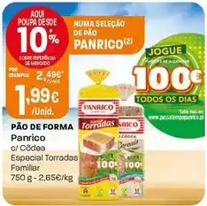 Intermarché Panrico - pão de forma promoção