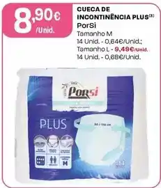 Intermarché Porsi - cueca de incontinência plus promoção