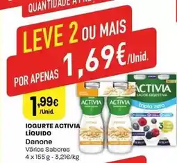 Intermarché Danone - iogurte activia liquido promoção