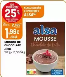 Intermarché Alsa - mousse de chocolate promoção