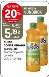 Intermarché Sunquick - sumo concentrado promoção