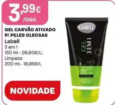 Intermarché Labell - gel carvao ativado p/ peles oleosas promoção