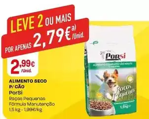 Intermarché Porsi - alimento seco p/ cáo promoção