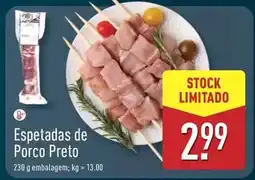 ALDI Espetadas de porco preto promoção