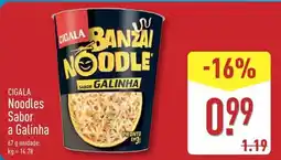ALDI Cigala - noodles sabor a galinha promoção