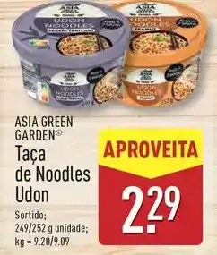ALDI Asia green garden - taça de noodles udon promoção