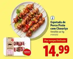 Lidl Alentejo - espetada de porco preto com chourico promoção