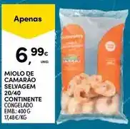 Continente Continente - miolo de camarao selvagem promoção