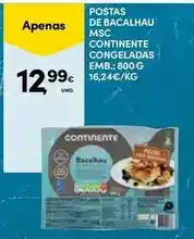 Continente Continente - postas de bacalhau msc promoção