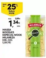Continente Milaneza - massa noodles especial wook promoção