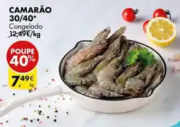 Pingo Doce Camarão 30/40* congelado promoção