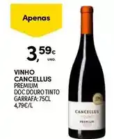 Continente Premium - vinho cancellus promoção