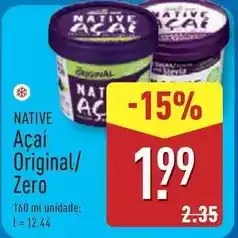 ALDI Açaí original/zero promoção