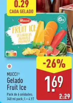 ALDI Mucci - gelado fruit ice promoção