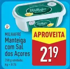 ALDI Milhafre - manteiga com sal dos açores promoção