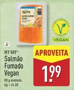 ALDI My vay - salmão fumado vegan promoção