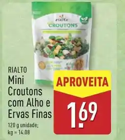 ALDI Rialto - mini croutons com alho e ervas finas promoção