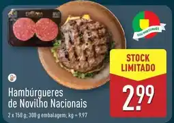 ALDI Hambúrgueres de novilho nacionals promoção