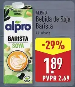 ALDI Alpro - bebida de soja barista promoção