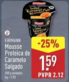 ALDI Ehrmann - mousse proteica de caramelo salgado promoção