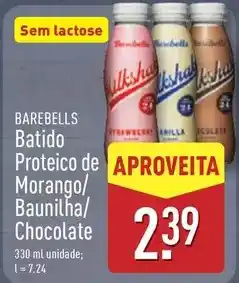 ALDI Batido proteico de morango/ baunilha/ chocolate promoção