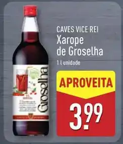 ALDI Groselha - xarope de promoção