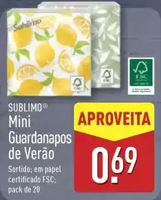 ALDI Sublime sun - mini guardanapos de verão promoção