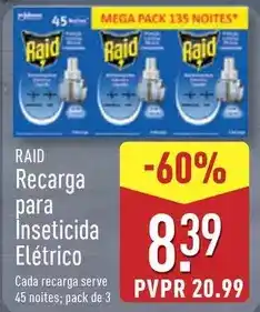 ALDI Raid - recarg para inseticida elétrico promoção
