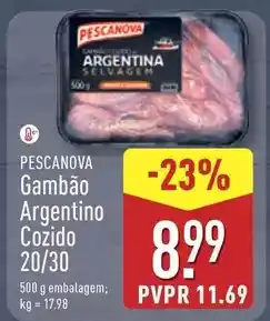 ALDI Pescanova - gambão argentino cozido 20/30 promoção