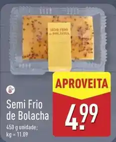ALDI Semi frio de bolacha promoção