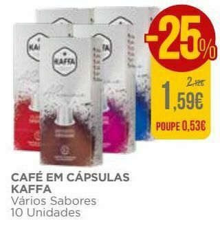 El Corte Inglés Cápsulas de café kaffa promoção