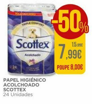 El Corte Inglés Papel higiênico scottex promoção