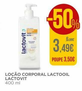El Corte Inglés Loção hidratante lactovit promoção