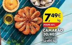 Pingo Doce Camarão 30/40* congelado promoção
