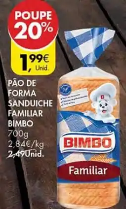 Pingo Doce Pão de forma sanduiche familiar bimbo promoção