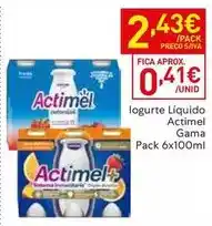 Recheio Actimel - logurte liquido actimel promoção