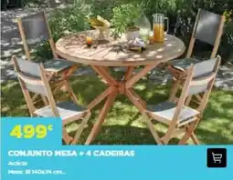 Bricomarché Conjunto mesa + 4 cadeiras promoção