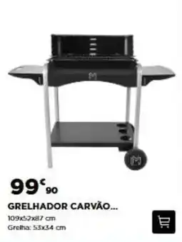 Bricomarché Grelhador carvao... 109x52x87 cm promoção