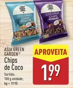 ALDI Asia green garden - chips de coco promoção